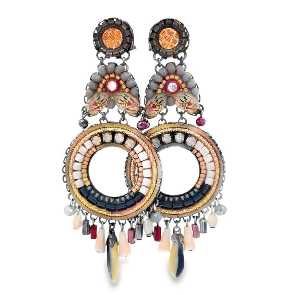 Ayala Bar Grey/Biege/White Earrings